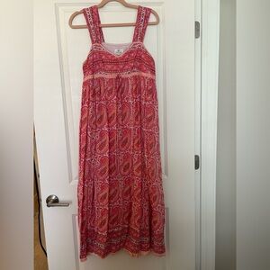 Anokhi Pink Paisley Maxi Dress